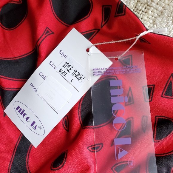 Nico La dress, red/black, large - Picture 3 of 4